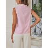 imageSOLY HUX Womens Work Outfits V Neck Sleeveless Blouses Summer Casual Tank Tops Business Office Dressy Striped ShirtsPink Striped