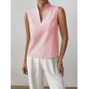 imageSOLY HUX Womens Work Outfits V Neck Sleeveless Blouses Summer Casual Tank Tops Business Office Dressy Striped ShirtsRed Striped