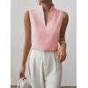 imageSOLY HUX Womens Work Outfits V Neck Sleeveless Blouses Summer Casual Tank Tops Business Office Dressy Striped ShirtsRed Striped