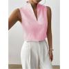 imageSOLY HUX Womens Work Outfits V Neck Sleeveless Blouses Summer Casual Tank Tops Business Office Dressy Striped ShirtsRed and White