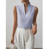 imageSOLY HUX Womens Work Outfits V Neck Sleeveless Blouses Summer Casual Tank Tops Business Office Dressy Striped ShirtsRoyal Blue Striped