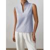 imageSOLY HUX Womens Work Outfits V Neck Sleeveless Blouses Summer Casual Tank Tops Business Office Dressy Striped ShirtsRoyal Blue Striped