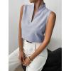 imageSOLY HUX Womens Work Outfits V Neck Sleeveless Blouses Summer Casual Tank Tops Business Office Dressy Striped ShirtsRoyal Blue Striped