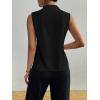 imageSOLY HUX Womens Work Outfits V Neck Sleeveless Blouses Summer Casual Tank Tops Business Office Dressy Striped ShirtsSolid Black