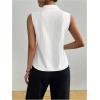 imageSOLY HUX Womens Work Outfits V Neck Sleeveless Blouses Summer Casual Tank Tops Business Office Dressy Striped ShirtsSolid White