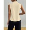 imageSOLY HUX Womens Work Outfits V Neck Sleeveless Blouses Summer Casual Tank Tops Business Office Dressy Striped ShirtsSolid Yellow