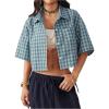 Teal Blue Gingham