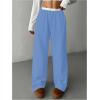 imageSOLY HUX Girls Drawstring Waist Baggy Sweatpants Wide Leg Casual Loose Long PantsLight Blue