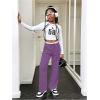 imageSOLY HUX Girls Drawstring Waist Baggy Sweatpants Wide Leg Casual Loose Long PantsPure Purple