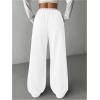 imageSOLY HUX Girls Drawstring Waist Baggy Sweatpants Wide Leg Casual Loose Long PantsPure White