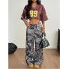 imageSOLY HUX Jersey Shirts for Women Y2k Crop Tops Streetwear Sportswear Short Sleeve TShirt Cute Football Jersey TopBrown 89