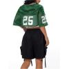 imageSOLY HUX Jersey Shirts for Women Y2k Crop Tops Streetwear Sportswear Short Sleeve TShirt Cute Football Jersey TopGreen 25