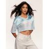 imageSOLY HUX Jersey Shirts for Women Y2k Crop Tops Streetwear Sportswear Short Sleeve TShirt Cute Football Jersey TopLight Blue