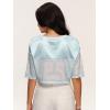 imageSOLY HUX Jersey Shirts for Women Y2k Crop Tops Streetwear Sportswear Short Sleeve TShirt Cute Football Jersey TopLight Blue