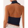 imageSOLY HUX Sexy Tops for Women Going Out Halter Scarf Crop Top Deep V Sleeveless Backless Vest Party ClubwearPlain Dark Blue