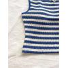 imageSOLY HUX Womens 2 Piece Striped Off The Shoulder Crop Tops and Mini Shorts Set Summer Y2K Going Out OutfitsBlue and White Striped