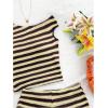imageSOLY HUX Womens 2 Piece Striped Off The Shoulder Crop Tops and Mini Shorts Set Summer Y2K Going Out OutfitsMulti Yellow Striped