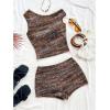 imageSOLY HUX Womens 2 Piece Striped Off The Shoulder Crop Tops and Mini Shorts Set Summer Y2K Going Out OutfitsMulticolor Fuzzy