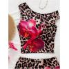 imageSOLY HUX Womens 2 Piece Striped Off The Shoulder Crop Tops and Mini Shorts Set Summer Y2K Going Out OutfitsMulticoloured Leopard