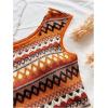 imageSOLY HUX Womens 2 Piece Striped Off The Shoulder Crop Tops and Mini Shorts Set Summer Y2K Going Out OutfitsOrange Chevron