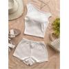 imageSOLY HUX Womens 2 Piece Striped Off The Shoulder Crop Tops and Mini Shorts Set Summer Y2K Going Out OutfitsPure Apricot Textured