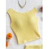 imageSOLY HUX Womens 2 Piece Striped Off The Shoulder Crop Tops and Mini Shorts Set Summer Y2K Going Out OutfitsPure Yellow