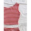 imageSOLY HUX Womens 2 Piece Striped Off The Shoulder Crop Tops and Mini Shorts Set Summer Y2K Going Out OutfitsRed and White Striped
