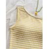 imageSOLY HUX Womens 2 Piece Striped Off The Shoulder Crop Tops and Mini Shorts Set Summer Y2K Going Out OutfitsYellow and White