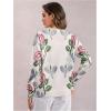 imageSOLY HUX Womens Floral Print Button Down Cardigan Sweater Lightweight Cozy Fall Outfits Trendy 2025Beige Floral