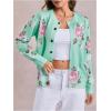 imageSOLY HUX Womens Floral Print Button Down Cardigan Sweater Lightweight Cozy Fall Outfits Trendy 2025Green Flowers