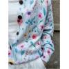 imageSOLY HUX Womens Floral Print Button Down Cardigan Sweater Lightweight Cozy Fall Outfits Trendy 2025Light Blue Floral