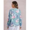 imageSOLY HUX Womens Floral Print Button Down Cardigan Sweater Lightweight Cozy Fall Outfits Trendy 2025Mint Green Flowers