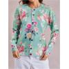 imageSOLY HUX Womens Floral Print Button Down Cardigan Sweater Lightweight Cozy Fall Outfits Trendy 2025Multi Green