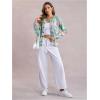 imageSOLY HUX Womens Floral Print Button Down Cardigan Sweater Lightweight Cozy Fall Outfits Trendy 2025Multi Green