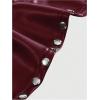 imageSOLY HUX Womens Gothic Grunge PU Leather Sparkly Halter Crop Top Y2k Deep V Neck Vest Rave OutfitsPlain Burgundy