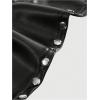 imageSOLY HUX Womens Gothic Grunge PU Leather Sparkly Halter Crop Top Y2k Deep V Neck Vest Rave OutfitsSolid Black