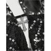 imageSOLY HUX Womens Gothic Grunge PU Leather Sparkly Halter Crop Top Y2k Deep V Neck Vest Rave OutfitsSolid Black