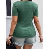 imageSOLY HUX Womens Plus Size Deep V Neck Twist Front T Shirts Short Sleeve Summer Tunic Tops Ruffle Flowy TeesDark Green