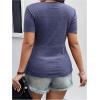 imageSOLY HUX Womens Plus Size Deep V Neck Twist Front T Shirts Short Sleeve Summer Tunic Tops Ruffle Flowy TeesDusty Blue