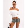 imageSOLY HUX Womens Striped Micro Shorts Y2k Knit Low Rise Booty Mini Shorts Color Block Stretchy LoungewearGrey Stripe