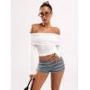 imageSOLY HUX Womens Striped Micro Shorts Y2k Knit Low Rise Booty Mini Shorts Color Block Stretchy LoungewearLight Blue Striped