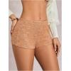imageSOLY HUX Womens Striped Micro Shorts Y2k Knit Low Rise Booty Mini Shorts Color Block Stretchy LoungewearOrange