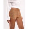 imageSOLY HUX Womens Striped Micro Shorts Y2k Knit Low Rise Booty Mini Shorts Color Block Stretchy LoungewearOrange