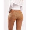 imageSOLY HUX Womens Striped Micro Shorts Y2k Knit Low Rise Booty Mini Shorts Color Block Stretchy LoungewearOrange