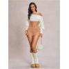 imageSOLY HUX Womens Striped Micro Shorts Y2k Knit Low Rise Booty Mini Shorts Color Block Stretchy LoungewearOrange
