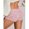 imageSOLY HUX Womens Striped Micro Shorts Y2k Knit Low Rise Booty Mini Shorts Color Block Stretchy LoungewearPink