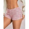 imageSOLY HUX Womens Striped Micro Shorts Y2k Knit Low Rise Booty Mini Shorts Color Block Stretchy LoungewearPink