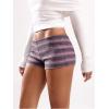 imageSOLY HUX Womens Striped Micro Shorts Y2k Knit Low Rise Booty Mini Shorts Color Block Stretchy LoungewearPink Striped
