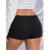 imageSOLY HUX Womens Striped Micro Shorts Y2k Knit Low Rise Booty Mini Shorts Color Block Stretchy LoungewearPlain Black