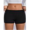 imageSOLY HUX Womens Striped Micro Shorts Y2k Knit Low Rise Booty Mini Shorts Color Block Stretchy LoungewearPlain Black